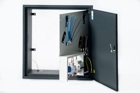 Rozvaděč elektroměrový RE11/Z_B63A nerez lakovaný ANTRACIT bez hl. jističe UNI-FV 2025 ČEZ+EGD vyp. 4