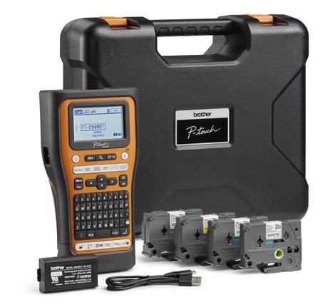 Brother PT-E560BTSP tisk. samolep. štítků s bluetooth, pro pásky 6-24 mm + kufr + 4 pásky 2