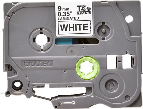 TZE-221 bílá/černá 9mm, kazeta laminovaná, délka 8m 2