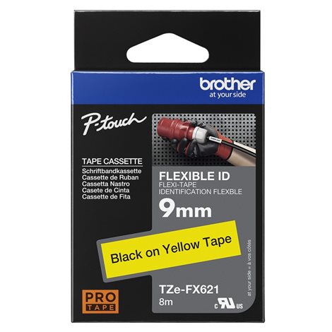 TZE-FX621 žlutá/černá 9mm, kazeta s flexibilní páskou, délka 8m 1