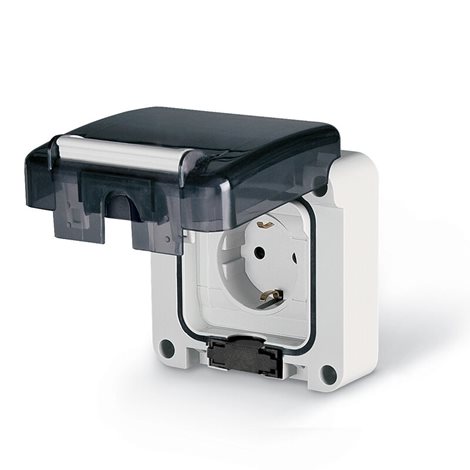 137.4407 PROTECTA IP66 - zásuvka jednoduchá SCHUKO 16A,250V