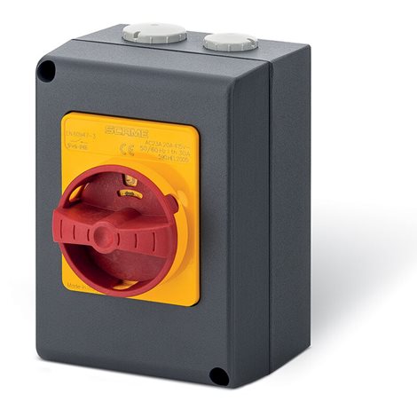590.HEM3205 Průmyslový spínač ISOLATOR kovový - 32A 4P IP65 emergency