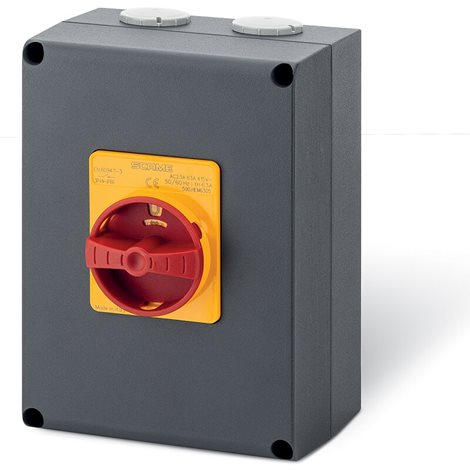 590.HEM8003 Průmyslový spínač ISOLATOR kovový - 80A 3P IP65 emergency