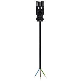 92.232.0504.1 kabel s jedním konektorem gesis, 3-pól, 3*1,5mm2, vidlice, délka 0,5m, černý