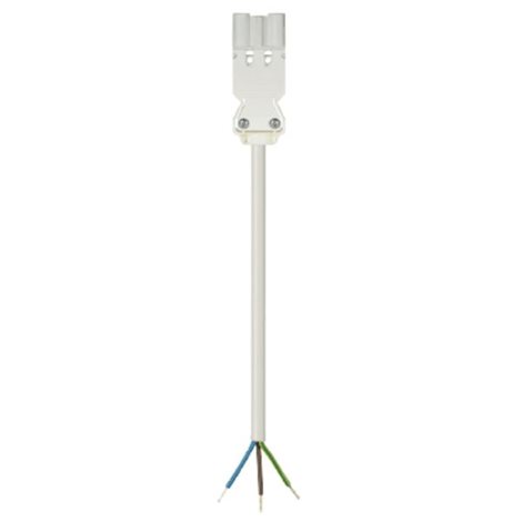 92.232.0504.2 kabel s jedním konektorem gesis, 3-pól, 3*1,5mm2, vidlice, délka 0,5m, bílý