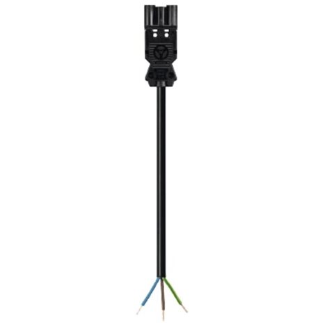 92.232.2004.1 kabel s jedním konektorem gesis, 3-pól, 3*1,5mm2, vidlice, délka 2m, černý