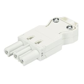 92.931.3053.0 GST18I3S B1 ZR1 WS zásuvka na kabel, 3-pól, šroubové svorky, gesis, bílá