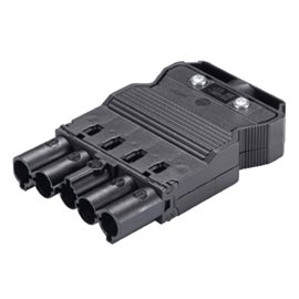 92.954.4053.1 vidlice na kabel, 5-pól, pružinové svorky, gesis, černá