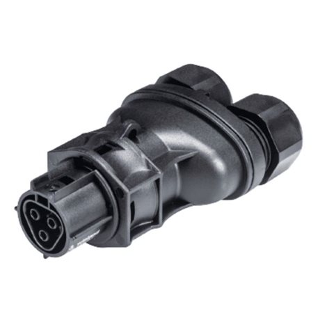 96.031.4253.1 zásuvka na kabel gesis RST, 3-pól, propojovací, průchodky 6-10mm, šroubové svorky, čer