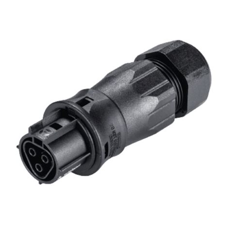 96.031.4553.1 zásuvka na kabel gesis RST, 3-pól, průchodka 13-18mm, šroubové svorky, černá