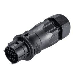96.051.4553.1 Zásuvka na kabel gesis RST, 5-pól, průchodka 13-18mm, šroubové svorky, černá