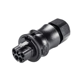 96.052.4053.1 vidlice na kabel gesis RST, 5-pól, průchodka 6-10mm, šroubové svorky, černá