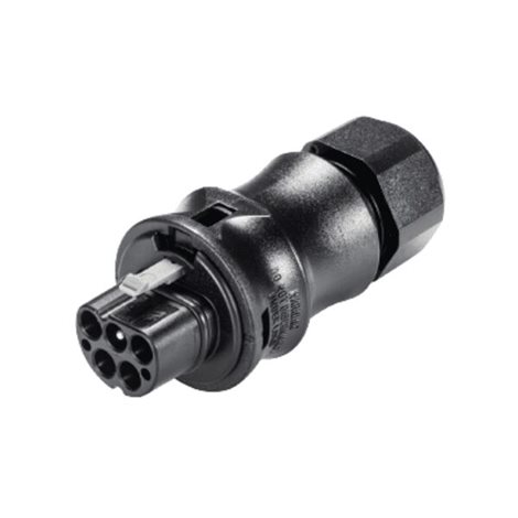96.052.4053.1 vidlice na kabel gesis RST, 5-pól, průchodka 6-10mm, šroubové svorky, černá