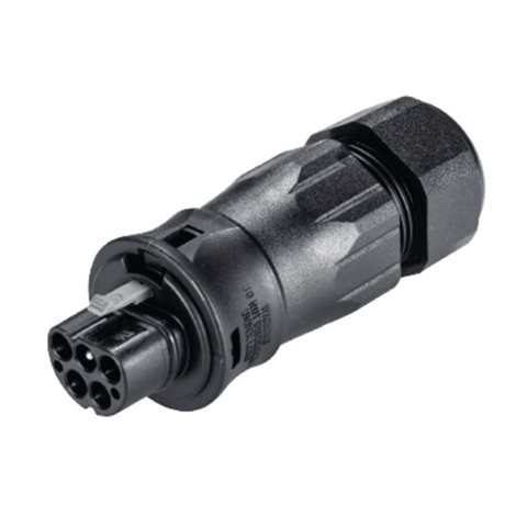 96.052.4553.1 Vidlice na kabel gesis RST, 5-pól, průchodka 13-18mm, šroubové svorky, černá