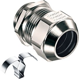 1083.17 Kabelová vývodka EMC easyConnect, s kontaktní pružinou, mosazná, závit M16 x 1,5