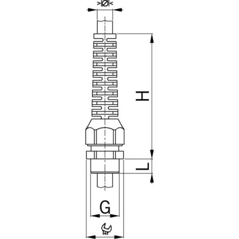 1546.16.11 Kabelová vývodka Syntec, proti zlomení kabelu, černá, Pg16 2