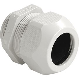 1555.20.13 Kabelová vývodka Syntec, plastová, světle šedá, krátký závit M20