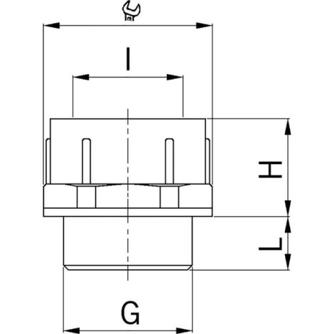 3736.42 Expanze plastová, světle šedá, se šestihranem, Pg36 / Pg42 2