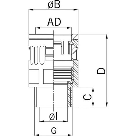 AG-5020.026.216 Hadicová spojka, plastová, černá, pro průměr 21,2mm 2