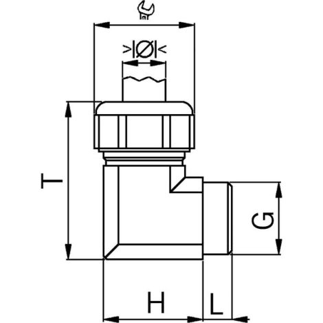 5215.17.40.95 Kabelová vývodka, úhlová, 90ř, plastová, černá, závit M16 1