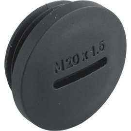 8845.25 Záslepka kruhová, polyamidová, černá, závit M25x1,5