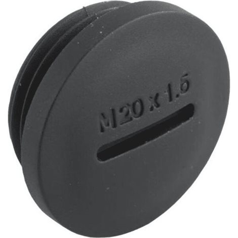 8845.25 Záslepka kruhová, polyamidová, černá, závit M25x1,5 1