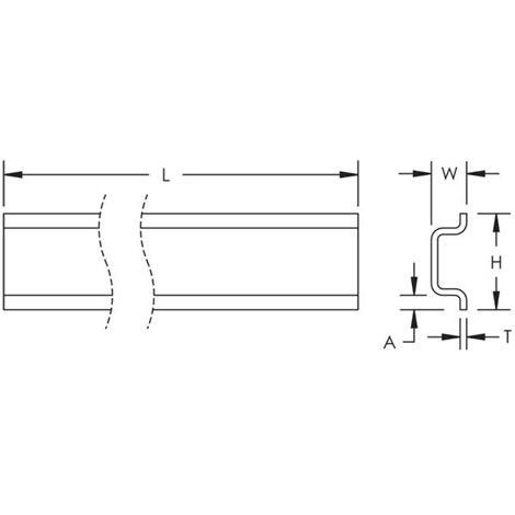 ER-DR15 2M 557900 Ocelový profil symetrický DR15, 2 metry 1