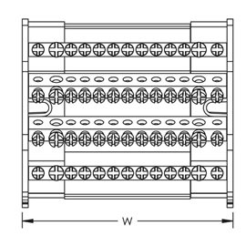 ER-TD 40 A 563740 Rozvodný blok čtyřpólový, TD40A
