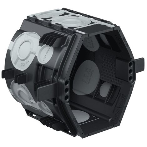 1555-86 Krabice pod omítku, UP1 ECON Fix CZ pro dvojzásuvku, hloubka 66 mm 1