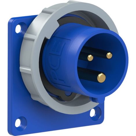 6132-6TT přívodka vestavná 3-pólová, 16A / 230V, 6h, IP67, přímá, příruba 75x75mm, turbo twist