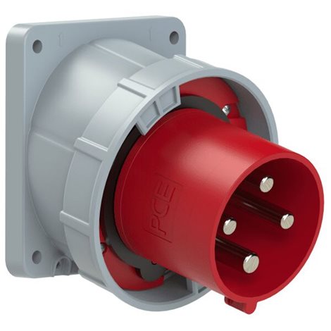 744-6 Přívodka vestavná 4-pólová, 125A / 400V, 6h, IP67, šikmá, příruba 120x130mm