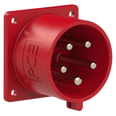 8625-6 přívodka vestavná 5-pólová, 32A / 400V, 6h, IP44, příruba 70x70mm, s měničem fáze