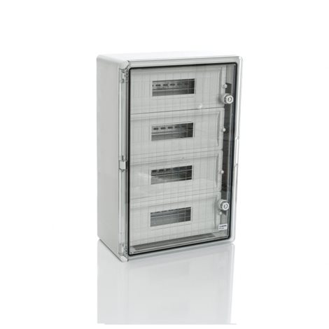 PL-PP3114 Rozvodnice plastová, pro modulové přístroje, průhledné dveře, 300x400x170mm
