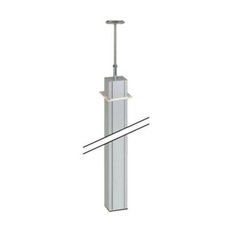SIM-ALK1100/8 Sloupek K45 70x60 mm, v=3m, rozpěrná tyč 0,5 m, 1komorový