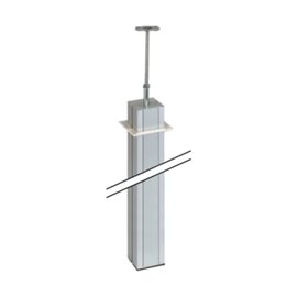 SIM-ALK2200/8 sloupek v= 3 + 0,5m,2komorový, 80x80 mm, hliník
