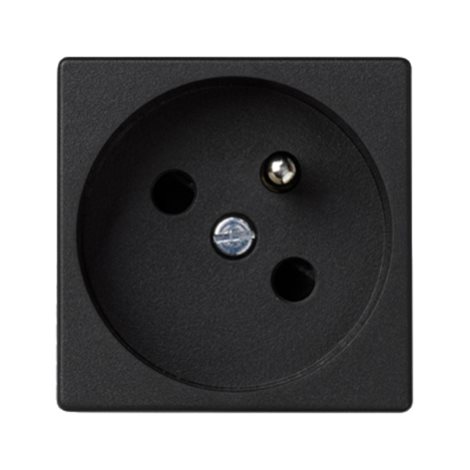 SIM-K22/14 Zásuvka K45 - 230V bezšroubová s clonkami, černá