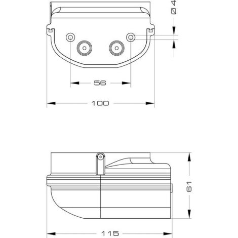 90370 vysoká základna/nástěnný držák 12/24 V, pro řadu M-LINE, světle šedá 1