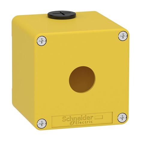 XAPK1501 Die cast empty control station, Harmony XAP, XB2 SL, zinc alloy, yellow, M20, 1 cut out 22m