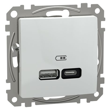 SDD111405 USB A+C rychlonabíječka 21W, Bílá 1
