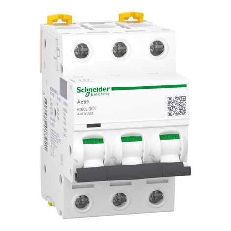 A9F93363 Jistič Acti9 iC60L 3P 63A  B