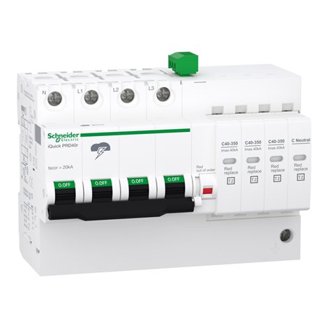A9L16294 iQuick PRD40r modulární svodič přepětí - 3P + N - 350V - s dálkovým přenosem