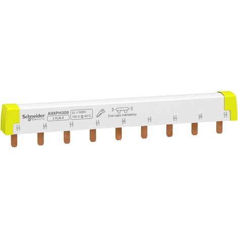 A9XPH309 ACTI 9 propojovací lišta 3P 100A 9 modulů