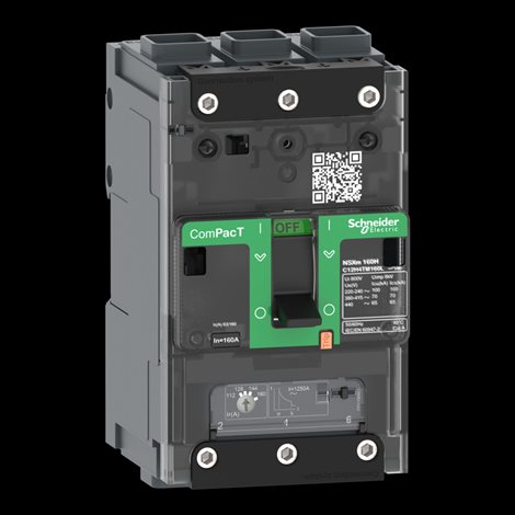 C12F3TM160L Jistič, ComPacT NSXm 160F, 36 kA/415 V AC, 3pólový, TMD jednotka spouští 160 A, EverLink