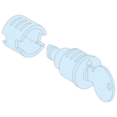 LVS09945 Válcový zámek + 2 klíče č. 455, IP55