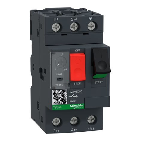 GV2ME086 MOTOR CIRCUIT BREAKER MGTH 2 5   4 LUG T
