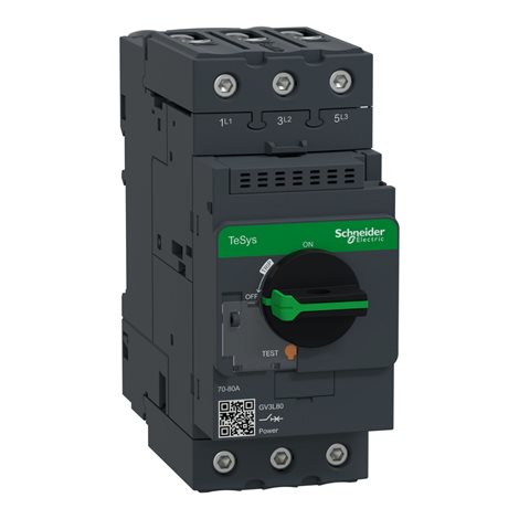 GV3L80 Motorový jistič bez tepelné sp. 80A