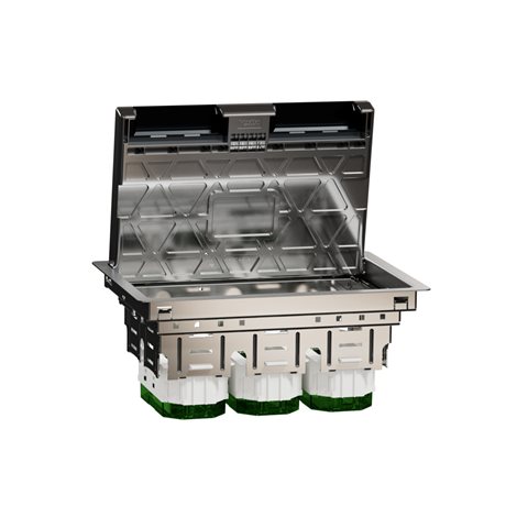 INS52123 Unica System+ - Podlahová krabice L kovová 6 modulů 45x45