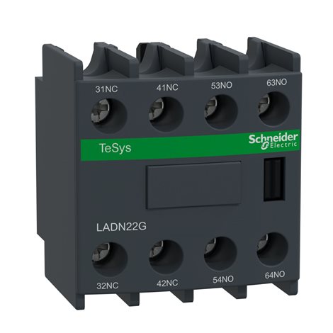 LADN22G Blok pomoc. kontaktů, montáž čelně, 2