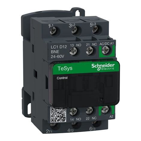 LC1D12BNE TeSys D Green 3P 12A 24 - 60V AC/DC