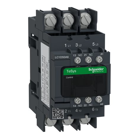 LC1D50A6F7 3P stykač se svorkami pro oka AC3 440V 50A cívka 110V AC 50/60Hz